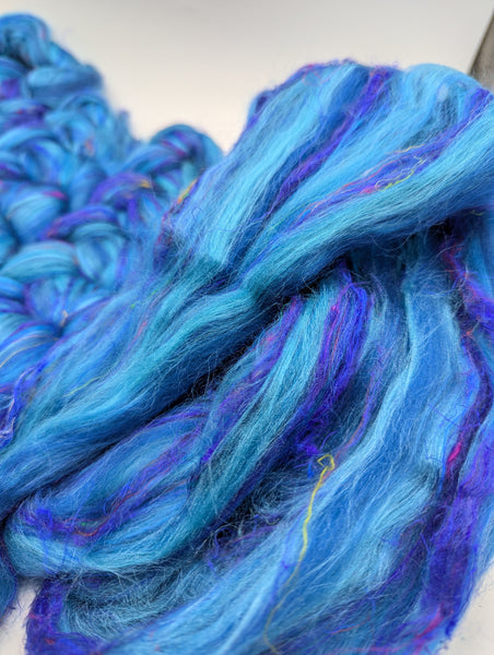 66/17/17 Merino/Tussah Silk/Sari Silk 100g