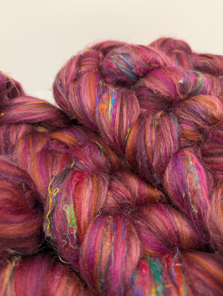 70/15/15 Merino/Tussah Silk/Sari Silk 100g