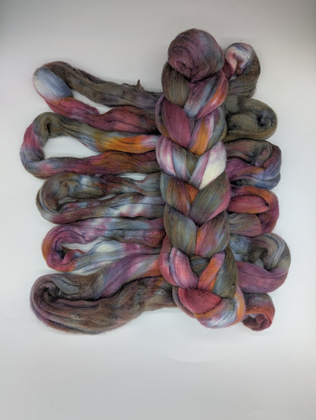 75/25 Rambouillet/Mulberry Silk, Hand Dyed 100g