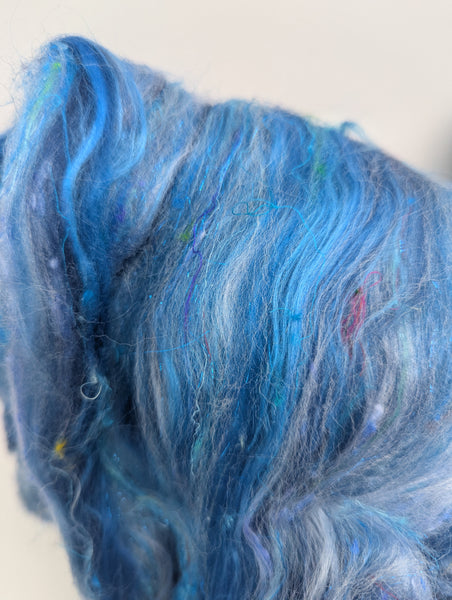 57/13/13/13/4 Merino/Mulberry Silk/Bamboo/Sari Silk/Glitter 100g