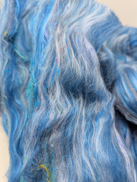 57/13/13/13/4 Merino/Mulberry Silk/Bamboo/Sari Silk/Glitter 100g