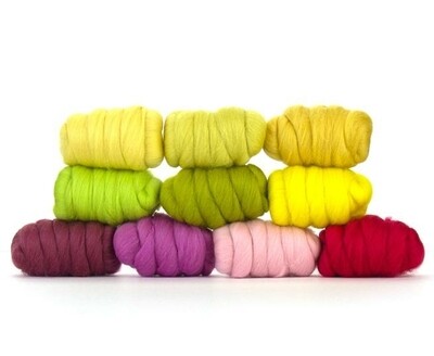 Spring Colour Pack - 23m Merino - 10 Colours - 250g