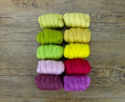 Spring Colour Pack - 23m Merino - 10 Colours - 250g