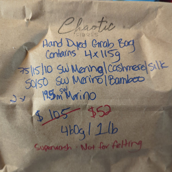 Hand Dyed Superwash Grab Bags, 460g