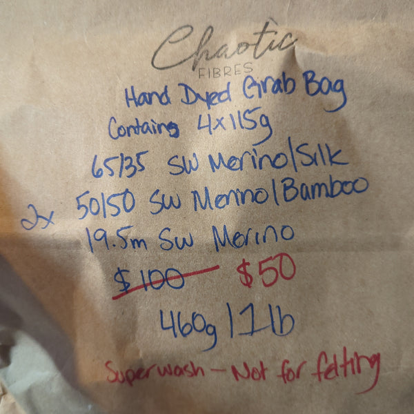 Hand Dyed Superwash Grab Bags, 460g