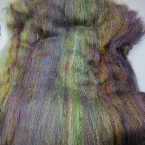 70/15/15 Merino/Tussah Silk/Sari Silk 100g Batt