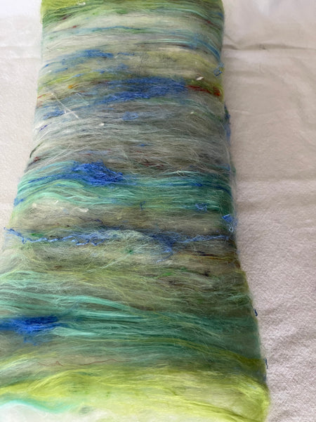 Art Batt by Simply Fibre - Extra Fine Merino, Alpaca, Ramie, Silk and Sari Silk, Min 70g