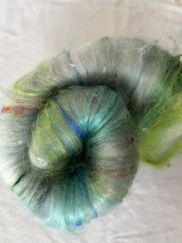 Art Batt by Simply Fibre - Extra Fine Merino, Alpaca, Ramie, Silk and Sari Silk, Min 70g