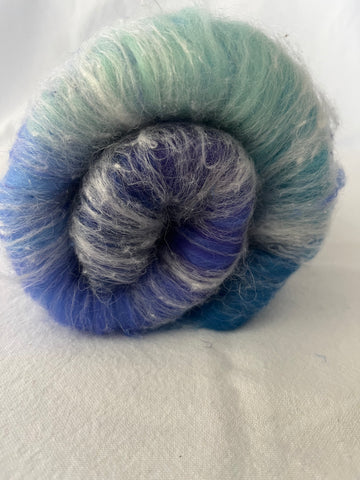 Art Batt by Simply Fibre - Extra Fine Merino, Silk Threads and Sari Silk, Min 55g