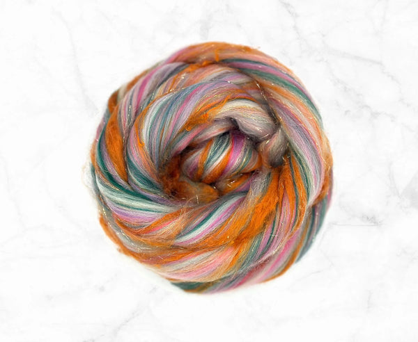 47.5/37.5/12.5/2.5 Merino/Bamboo/Sari Silk/Stellina 100g