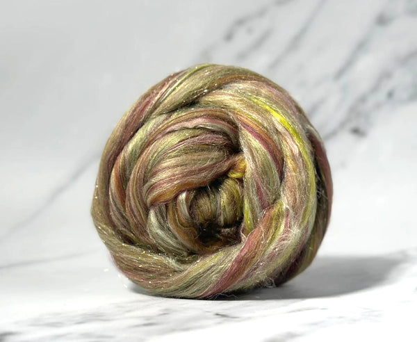 72.5/12.5/12.5/2.5 Merino/Mulberry Silk/Bamboo/Stellina 100g
