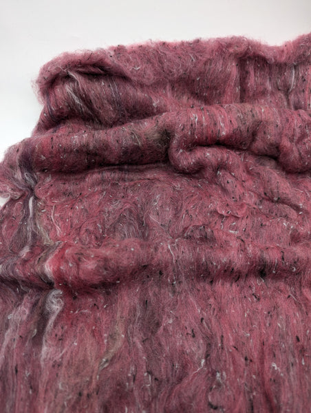 60/17/15/8 South American wool/Merino/Tweed (Viscose)/Bamboo - 100g Batt