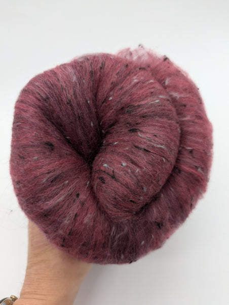 60/17/15/8 South American wool/Merino/Tweed (Viscose)/Bamboo - 100g Batt