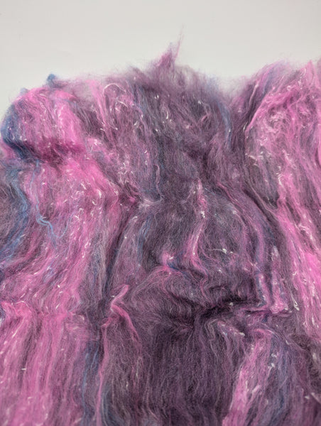 52/23/20/5 Shetland/Silk/South American wool/Tweed (Viscose) - 100g Batt