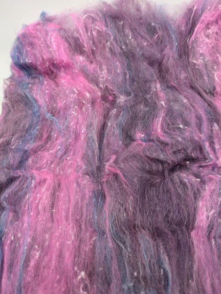 52/23/20/5 Shetland/Silk/South American wool/Tweed (Viscose) - 100g Batt