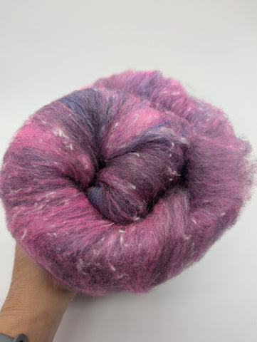 52/23/20/5 Shetland/Silk/South American wool/Tweed (Viscose) - 100g Batt