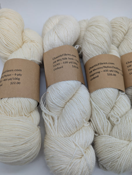 ** Destash ** Undyed Yarn Lot