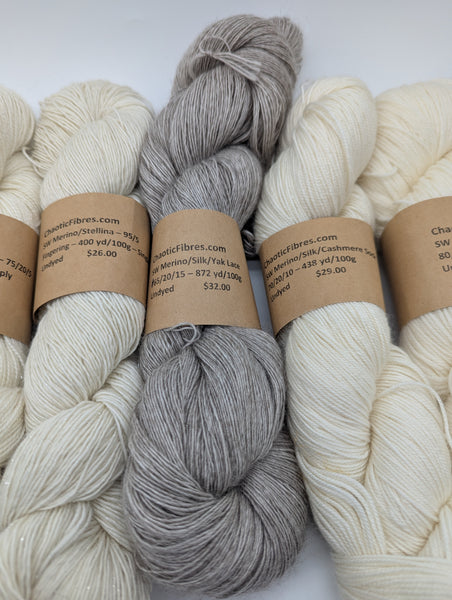 ** Destash ** Undyed Yarn Lot