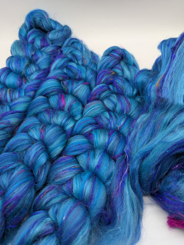 66/17/17 Merino/Tussah Silk/Sari Silk 100g