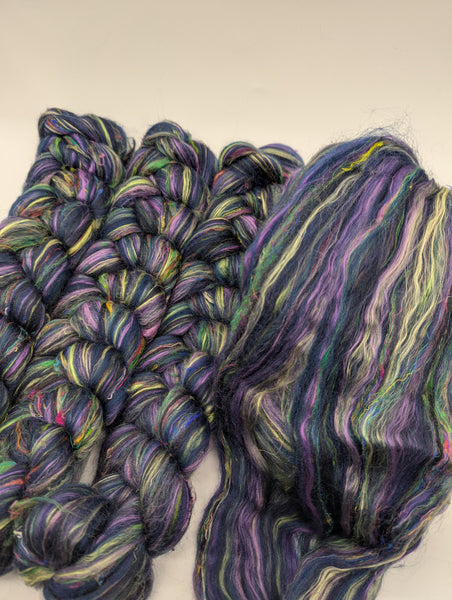 55/30/15 Merino/Mulberry Silk/Sari Silk 100g