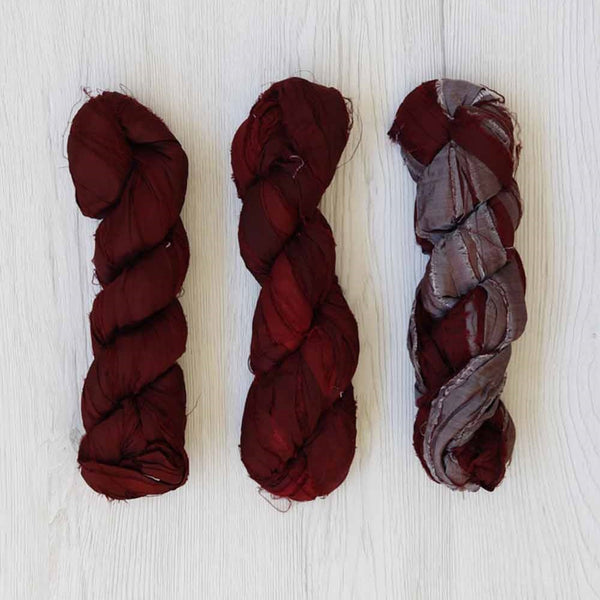 Recycled Sari Silk Ribbon - 100g