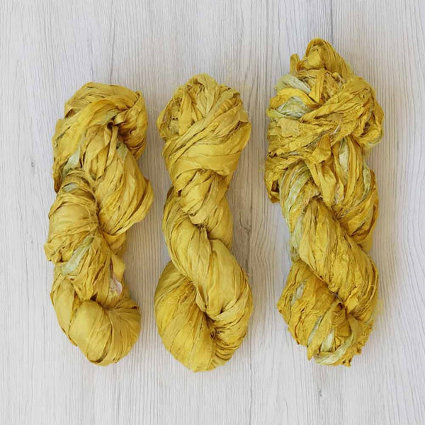 Recycled Sari Silk Ribbon - 100g