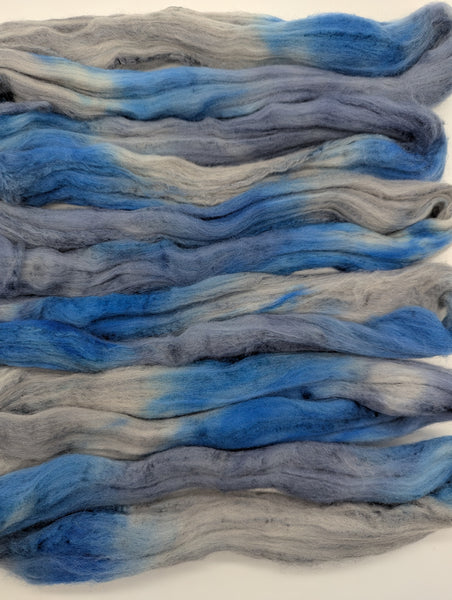 75/25 Hand Dyed Polwarth/Tussah Silk 100g