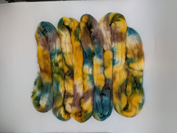 75/12.5/12.5 Polwarth/Camel/Mulberry Silk 100g Hand Dyed