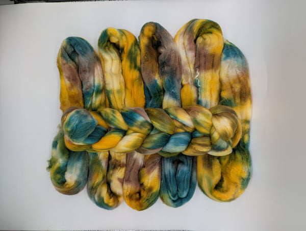 75/12.5/12.5 Polwarth/Camel/Mulberry Silk 100g Hand Dyed