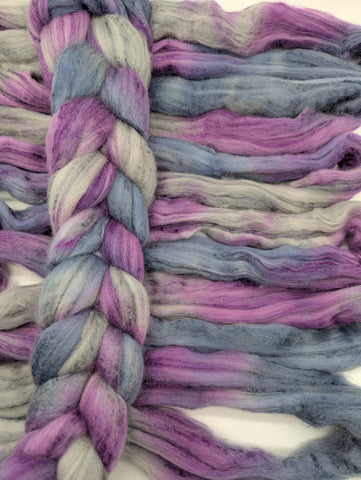 75/25 Hand Dyed Polwarth/Tussah Silk 100g