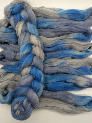 75/25 Hand Dyed Polwarth/Tussah Silk 100g