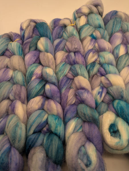 66/17/17 Polwarth/Tussah Silk/Cashmere - Hand Dyed, 115g