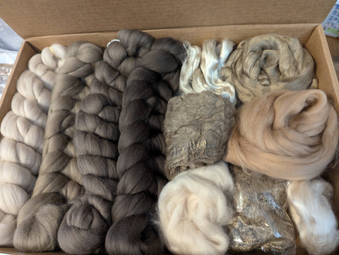 Mixed Fibre Box min 525g min - Earth Tones