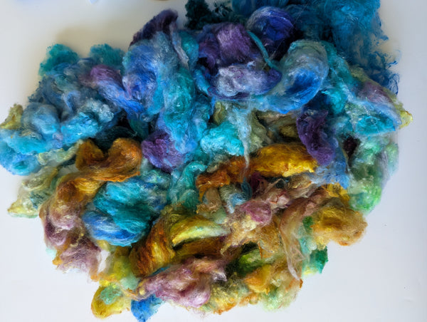 Hand Dyed Silk Noil 25g