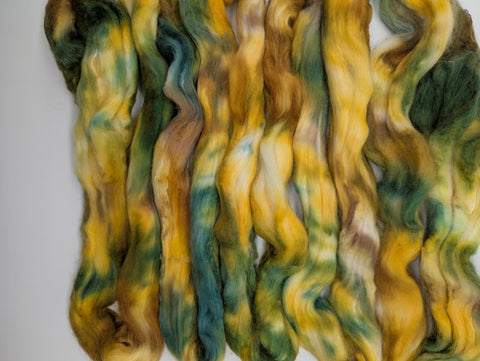 75/12.5/12.5 Polwarth/Camel/Mulberry Silk 100g Hand Dyed