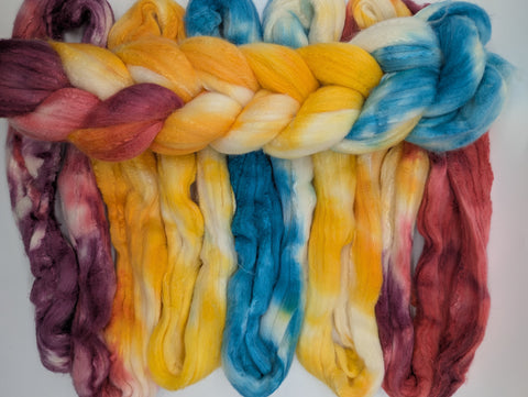 75/25 Rambouillet/Mulberry Silk, Hand Dyed 100g