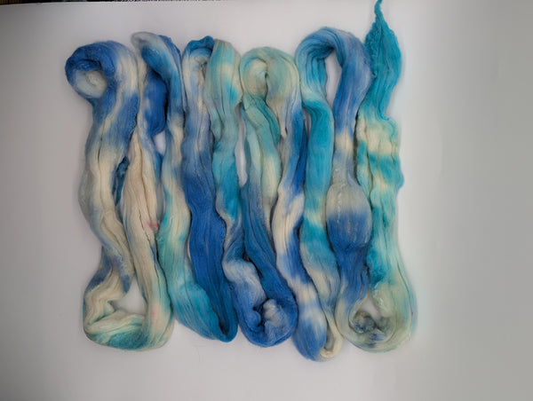 75/25 Rambouillet/Mulberry Silk, Hand Dyed 100g