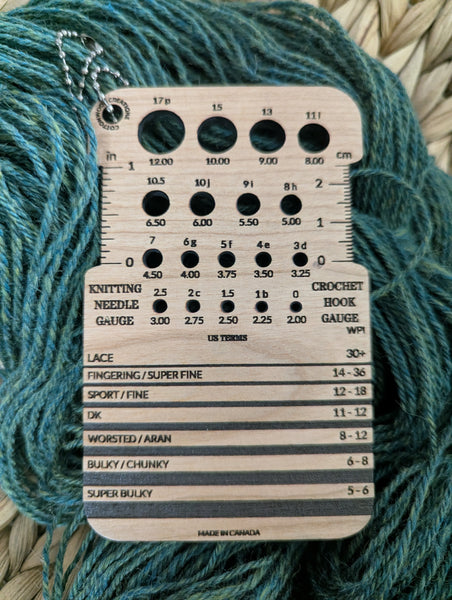 All In One - Hook/Needle Gauge plus Wraps per Inch yarn gauge