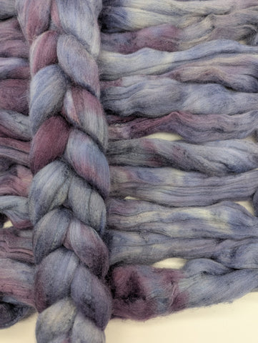 75/25 Hand Dyed Polwarth/Tussah Silk 100g