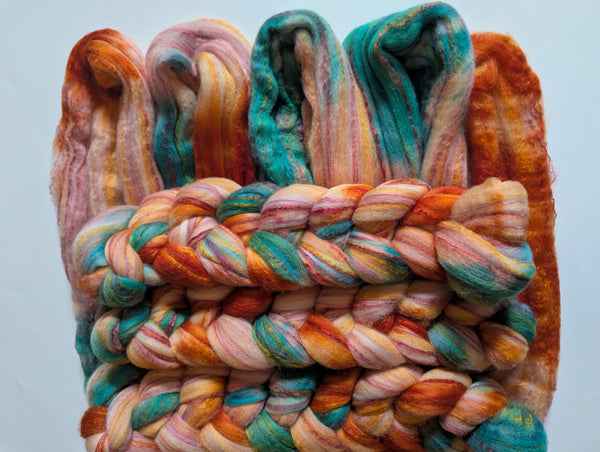 Hand Dyed 80/20 Polwarth/Bamboo 100g