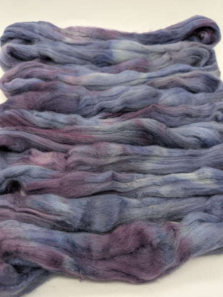 75/25 Hand Dyed Polwarth/Tussah Silk 100g