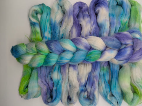 75/12.5/12.5 Polwarth/Camel/Mulberry Silk 100g Hand Dyed