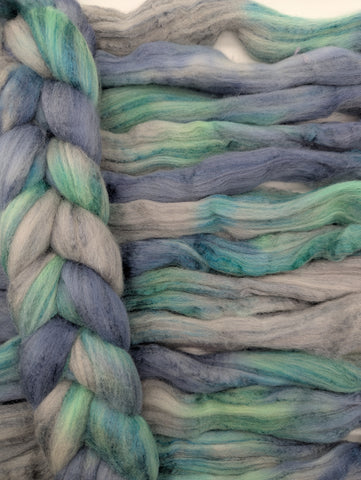 75/25 Hand Dyed Polwarth/Tussah Silk 100g