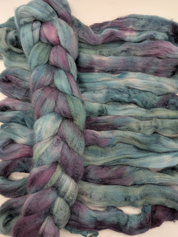 75/25 Hand Dyed Polwarth/Tussah Silk 100g