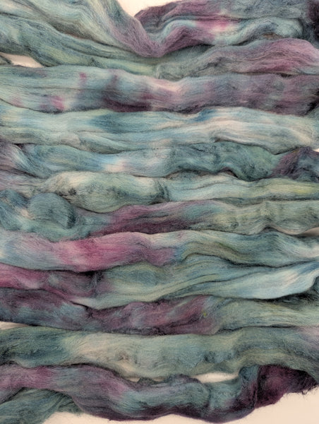 75/25 Hand Dyed Polwarth/Tussah Silk 100g