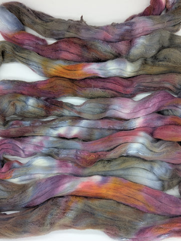 75/25 Rambouillet/Mulberry Silk, Hand Dyed 100g