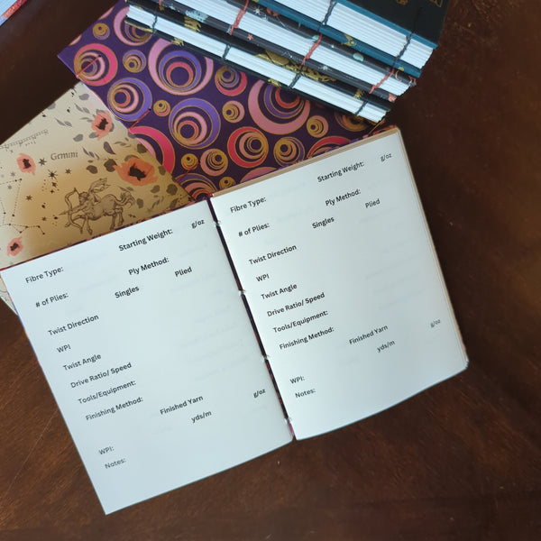 Spinning Project Notes/Record Keeping Book